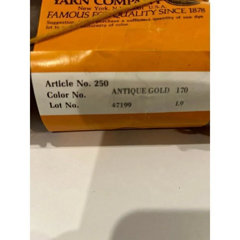 Lion Brand Sayelle 4ply 4oz acrylic antique gold vintage 1pc yarn